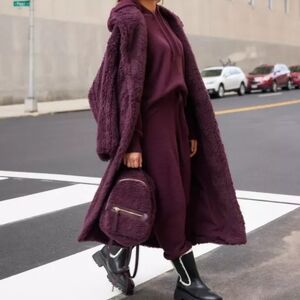 Express Plush Burgundy Backpack